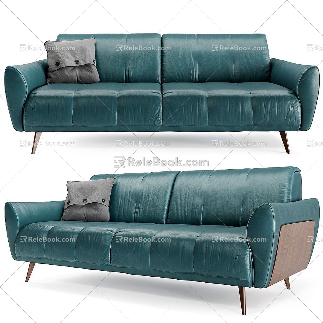 Modern Multi-Person Sofa Sofa Two-Person Sofa Casual Sofa Living Room Sofa Leather Sofa Corner Sofa 3d model