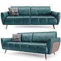 Modern Multi-Person Sofa Sofa Two-Person Sofa Casual Sofa Living Room Sofa Leather Sofa Corner Sofa 3d model