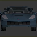 Blue Sports Car With Aerodynamic Design Rear Spoiler Sleek Body And Alloy Wheels