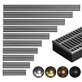 Modern Air Conditioner Vents With Various Grille Designs And Metal Finishes