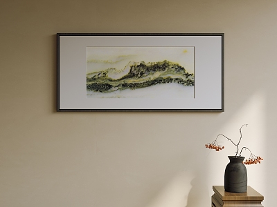 New Chinese Painting Natural Marble Painting Song Style Minimalist Painting Entrance Painting Living Room Hanging Painting Landscape Painting model