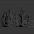 Wooden Stone Decorative Rock Ornaments Three Pieces With Natural Rough Textured Surfaces