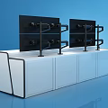 Modern Surveillance Control Room With Multiple Screens White Cabinets And Reflective Floor