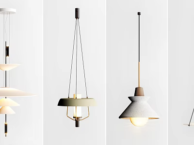 Modern Pendant Lights with Various Contemporary Designs and Sleek Minimalist Styles 3d model