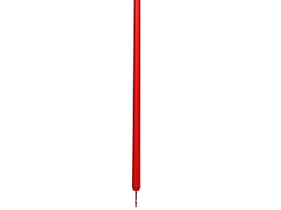 Red Long Slender Vertical Object With Smooth Surface And Simple Design 3d model