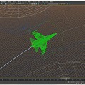 Fighter Avoiding Radar Detection Animation 3d model