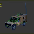 Tan Colored Military Off Road Vehicle With Roof Antennas And Sturdy Design