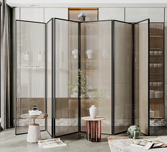 Modern screen glass screen partition 3d model