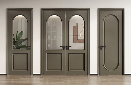 Single door double door kitchen door swing door bedroom door bathroom door glass door 3d model