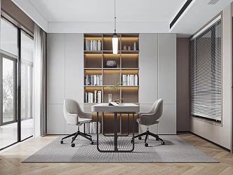 Modern cabinet study 3d model