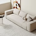 Modern Multiplayer Sofa Three-Seat Sofa 3d model