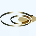 Modern Golden Circular Design Ceiling Light For Contemporary Home Lighting Fixture