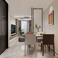 Modern Living And Dining Room Interior With Sofa Coffee Tables Wall Art And Pendant Lights