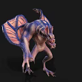 Fierce Mythical Winged Creature With Bat Like Wings And Sharp Claws