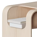 Modern Minimalist Wooden Side Tables Dark and Light Tones with Smooth Lines for Living Room