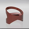 Modern Single Chair With Curved Backrest Sleek Structure And Smooth Glossy Finish