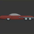 Red Streamlined Concept Car With Metallic Finish Transparent Roof And Reflective Surface