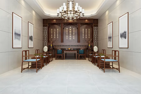 New Chinese Shrine 3d model