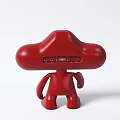 Cute Red Cartoon Shaped Portable Speaker With Humanoid Figure And Eyes Arms Legs