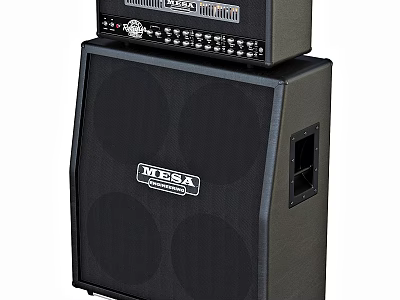MESA Black Stacked Audio Speaker Amplifier Head and Cabinet Professional Sound Equipment 3d model