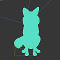 Detailed Fox Sculpture Wearing Green Jacket With Realistic Fur And Ears