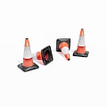 Road Safety Equipment With Reflective Orange White Traffic Cones And Barriers