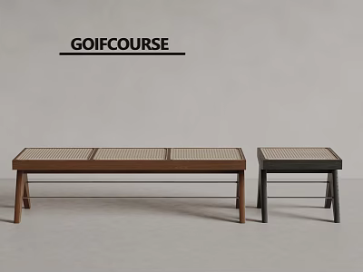 Wind Stool Combination Bench Single Solid Wood Stool 3d model