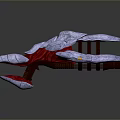 Futuristic Motorcycle With Silver Metallic Body Red Accents And Streamlined Design