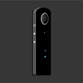 Smart Black Door Handle With Modern Design Fingerprint Recognition Buttons And Indicator Lights