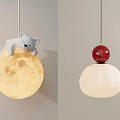 Cream wind chandelier 3d model
