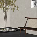 New Chinese Bench Log Sofa 3d model