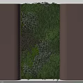 Green Plant Wall Design With Various Green Plants White Small Flowers And Brown Corrugated Walls