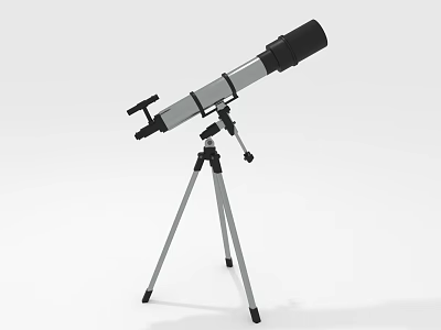 High Quality Commercial Telescope with Adjustable Tripod Stand and Precision Optics for Professional Use 3d model