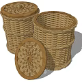 Modern Storage Basket Dustpan 3d model
