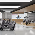 WORLD FUN Electric Scooter Store With Modern Interior And Large Screen 3d model