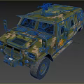 Military Functional Vehicle Carrying Soldiers Driving on Dirt Road in Off-Road Terrain