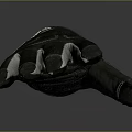 Black Stitched Design Glove For Daily Use With Comfortable Fit And Protection