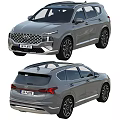 Hyundai Modern Gray SUV Featuring Front Grille Rear Design And UK Plate