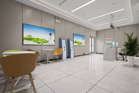Modern Hall Design 3d model