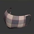 Cloth Face Mask With Plaid Pattern In Purple Pink White And Yellow Colors