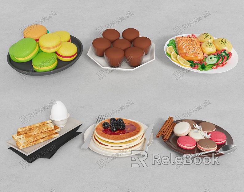 Western Dessert Macaron Cake Food Pastry Dessert model