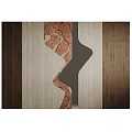 Modern Background Wall Design With Wavy Wood Grain And Mixed Materials 3d model