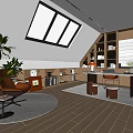 Modern study 3d model