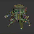 modern turret turntable sci-fi tower defense game tower defense 3d model