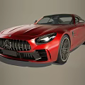 Red Mercedes Sports Car With Sleek Exterior Design Led Headlights And Alloy Wheels