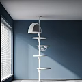 Modern Cat Climbing Rack White Creative Minimalist Cat Climbing Rack Cat Toy Cat Climbing Rack 3d model
