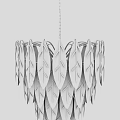 Elegant Modern Leaf Shaped Chandelier With Golden Metal Leaves And Hanging Light Fixture