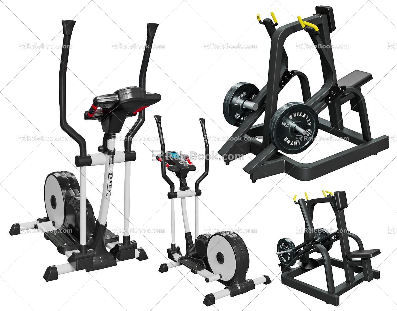 Modern Fitness Equipment 3d model