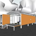 Modern Container Store Container Cafe Cultural and Creative Container Public Building Small Building Post Building 3d model