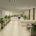 Elegant Hotel Lobby Interior With Reception Desk Comfortable Sofas Green Plants And Modern Lighting